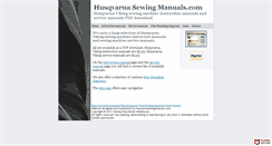 Desktop Screenshot of husqvarnasewingmanuals.com